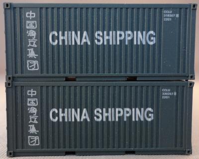 Set of 2 20' Containers "China Shipping"<br /><a href='images/pictures/PSK_Modelbouw/6927.jpg' target='_blank'>Full size image</a>